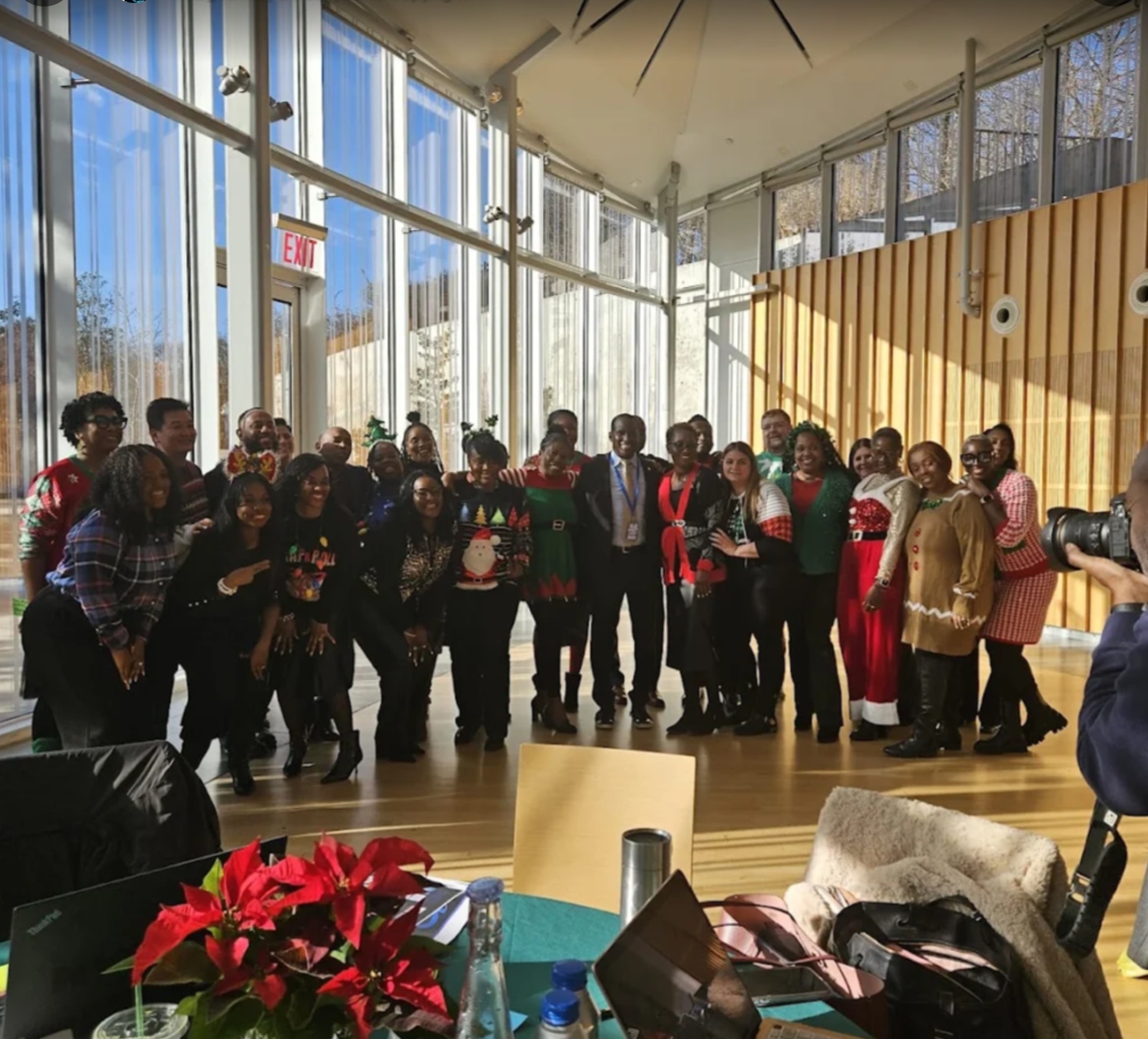 Blue Skate team and partners at a holiday community event